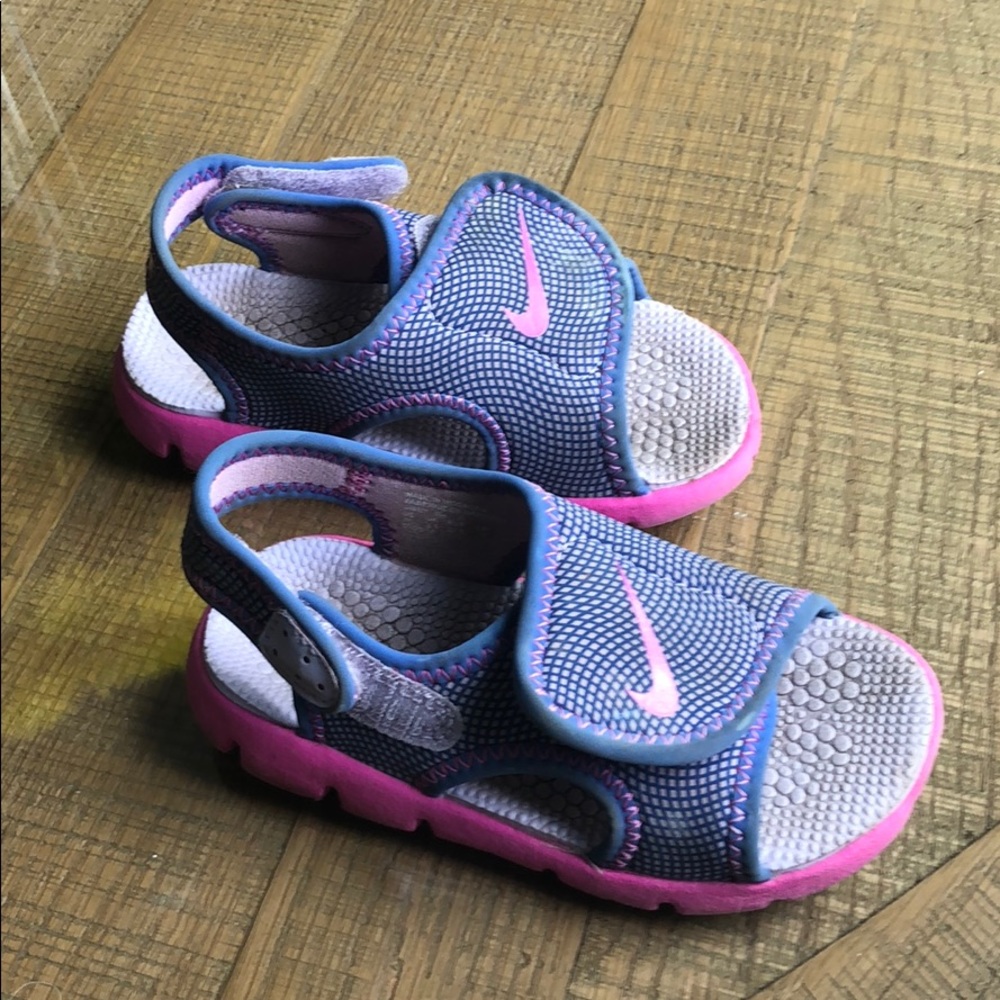 Nike Sunray Adjust Purple and Pink Sandals